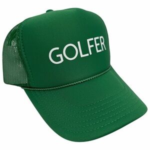 NEW VINTAGE STYLE GOLFER KELLY GREEN TRUCKER HAT CAP ADULT S…